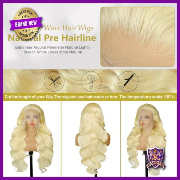 30 Inch Body Wave Human Hair Wig 200% Density Lace Front Pre Plucked main image 6